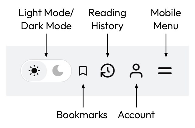 Nav bar buttons legend